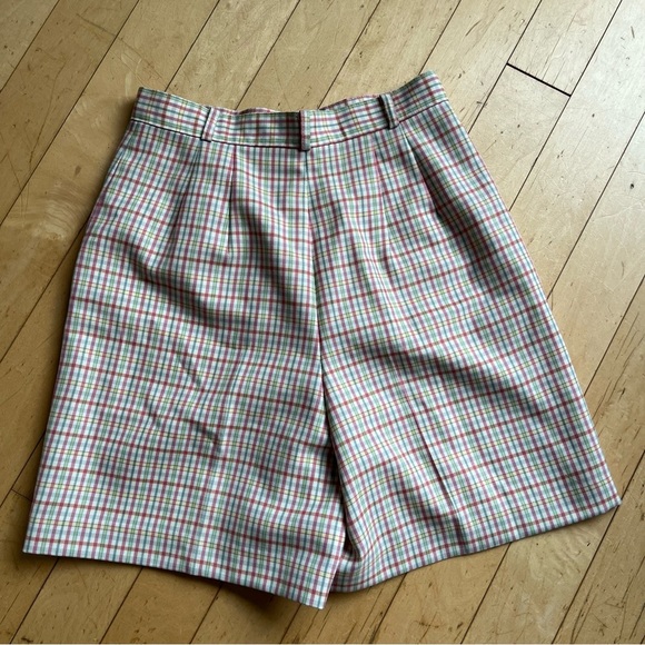 Rare Paulo Gucci Plaid Pleated High Waist Shorts - Picture 5 of 8